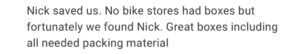 Nice French Riviera Bike Box Review 5 stars client service